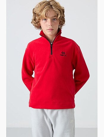 Enfant sweat-shirt demi-zip brodé tommy