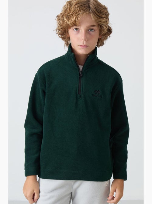 Enfant sweat-shirt demi-zip brodé tommy - Kiabi Enfant sweat-shirt demi-zip brodé tommy - Kiabi