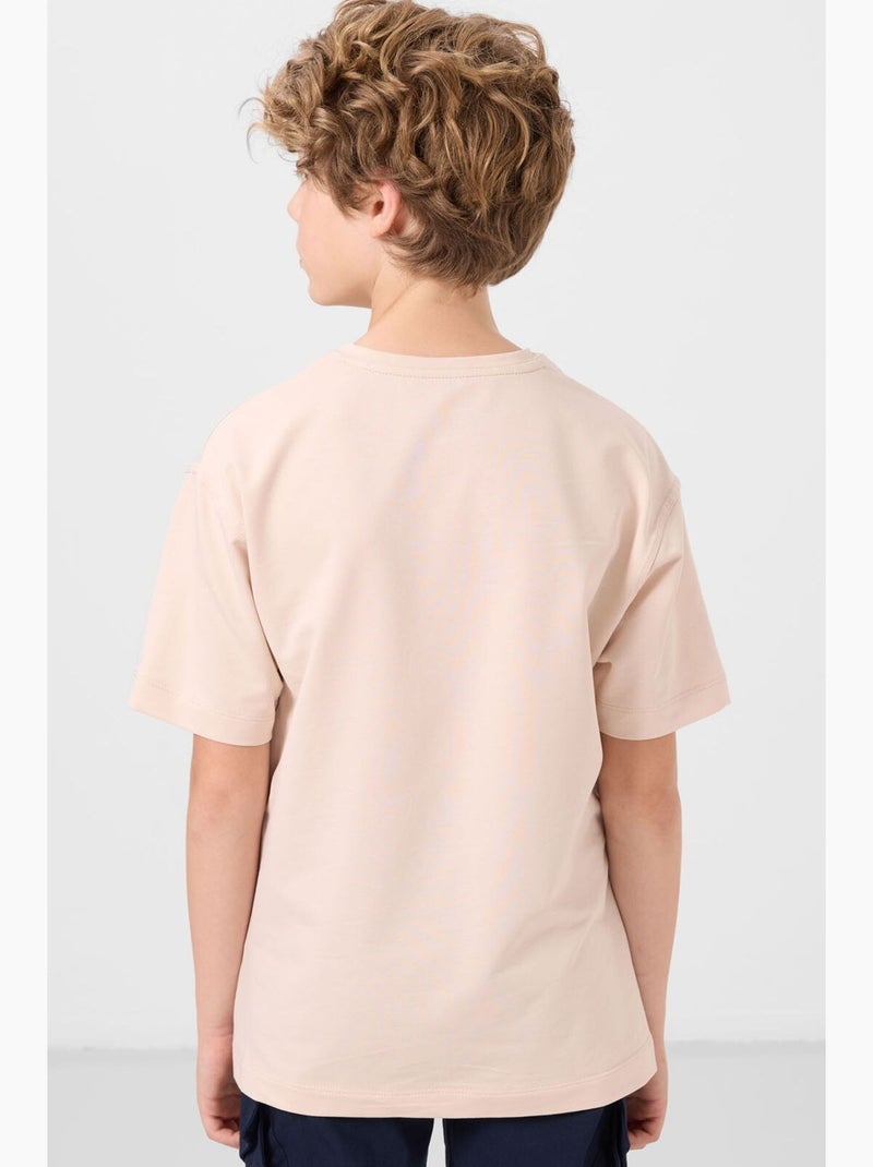 Enfant t-shirt oversize à col rond tommy Rose dragée - Kiabi