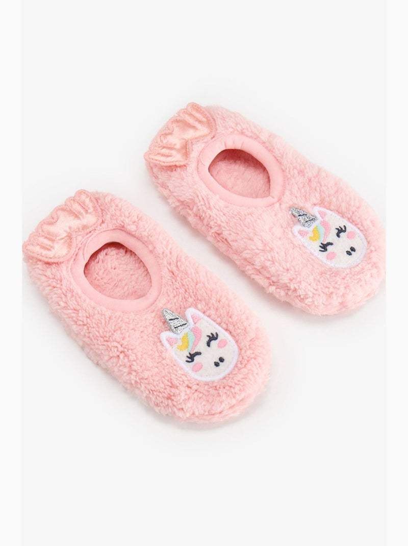 Enfant unilove chaussettes d’intérieur à motif licorne penti Rose - Kiabi