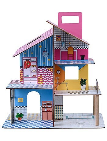 Enfants Maison De Poupée En Bois Et 12 Accessoires