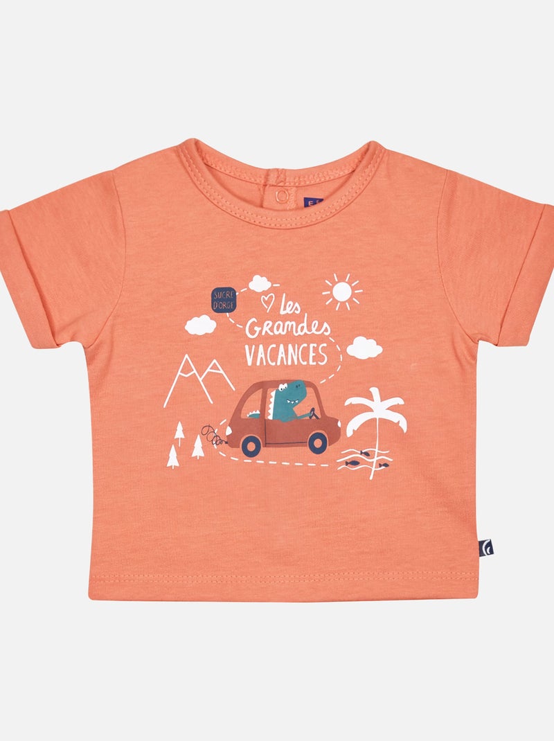 ENSEMBELE TEE SHIRT SHORT GERALD NAISSANCE Orange - Kiabi