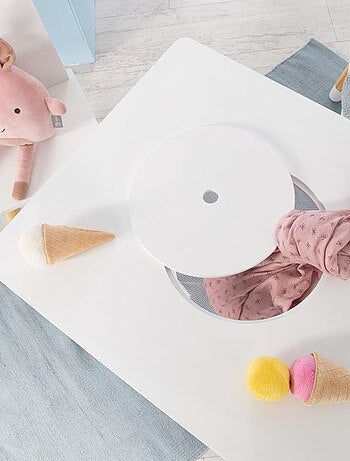 Ensemble 2 chaises et table enfant en bois avec filet de rangement - ROBA