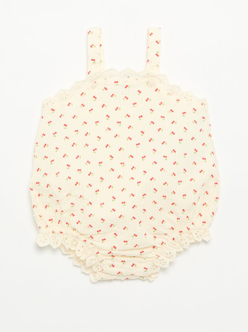 Ensemble 2 pièces - barboteuse + chapeau Beige - Kiabi