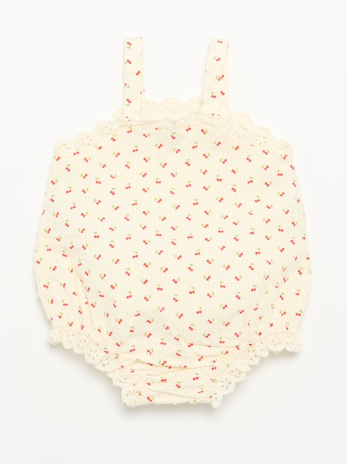 Ensemble 2 pièces - barboteuse + chapeau - Kiabi