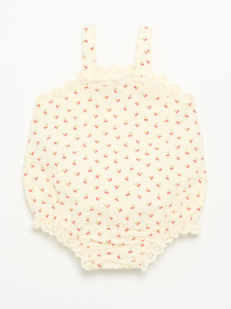Ensemble 2 pièces - barboteuse + chapeau Beige - Kiabi