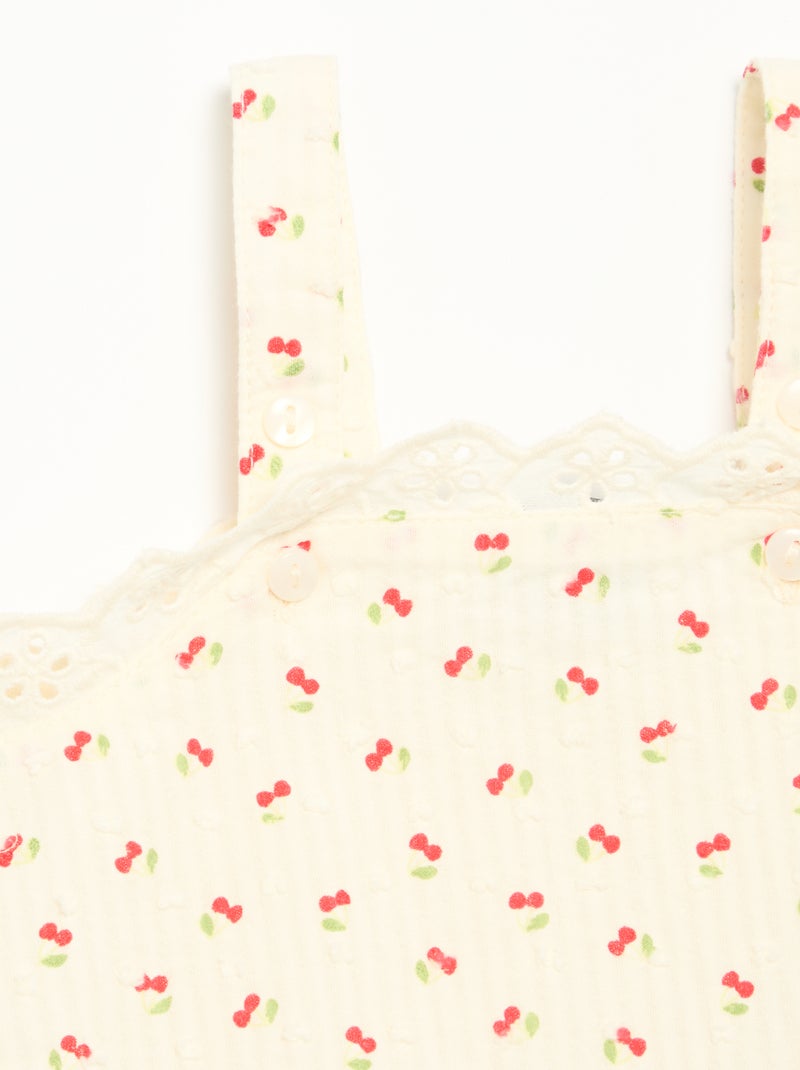 Ensemble 2 pièces - barboteuse + chapeau Beige - Kiabi