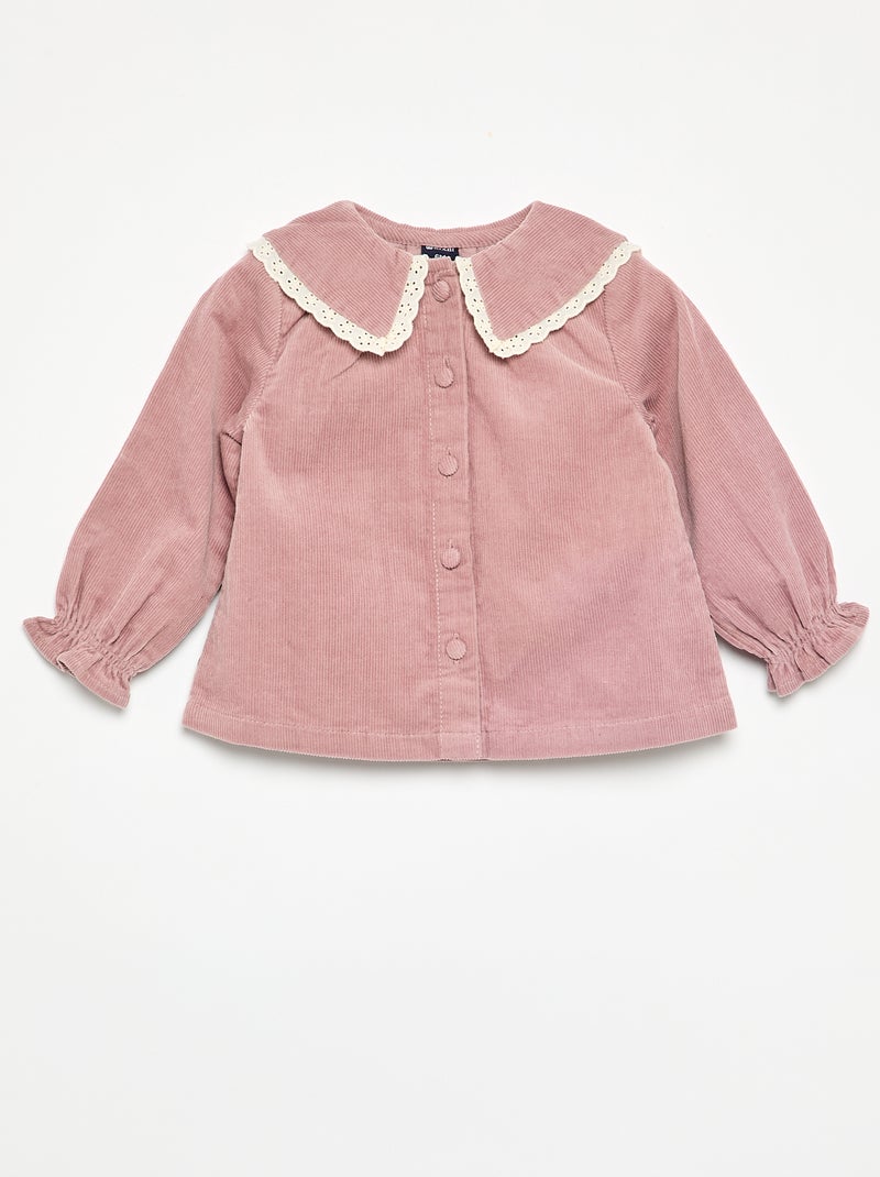 Ensemble 2 pièces - blouse en velours + legging Rose - Kiabi