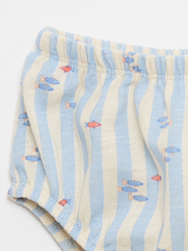 Ensemble 2 pièces - body + short Bleu - Kiabi