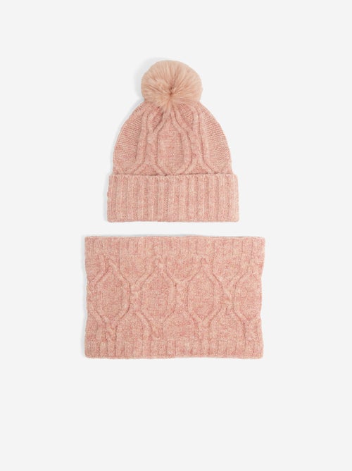 Ensemble 2 pièces - Bonnet à pompon + tour de cou - Kiabi Ensemble 2 pièces - Bonnet à pompon + tour de cou - Kiabi