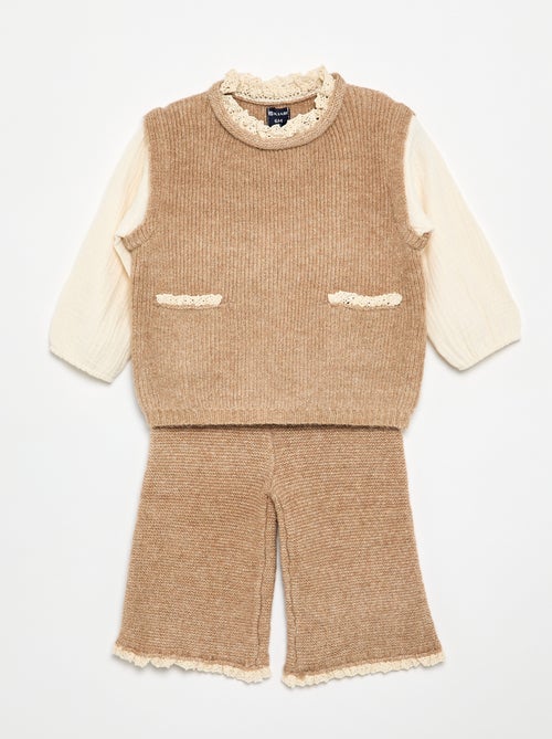 Ensemble 2 pièces - pull 2 en 1 + legging - Kiabi