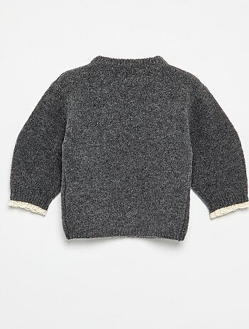 Ensemble 2 pièces - pull + foulard avec détails en macramé