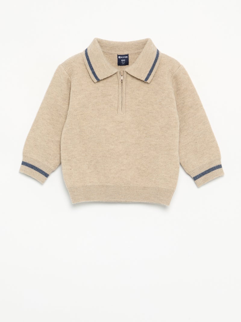 Ensemble 2 pièces - Pull + legging Beige - Kiabi