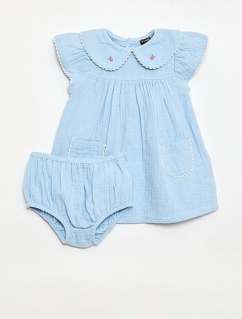 Ensemble 2 pièces - Robe à manches courtes + culotte