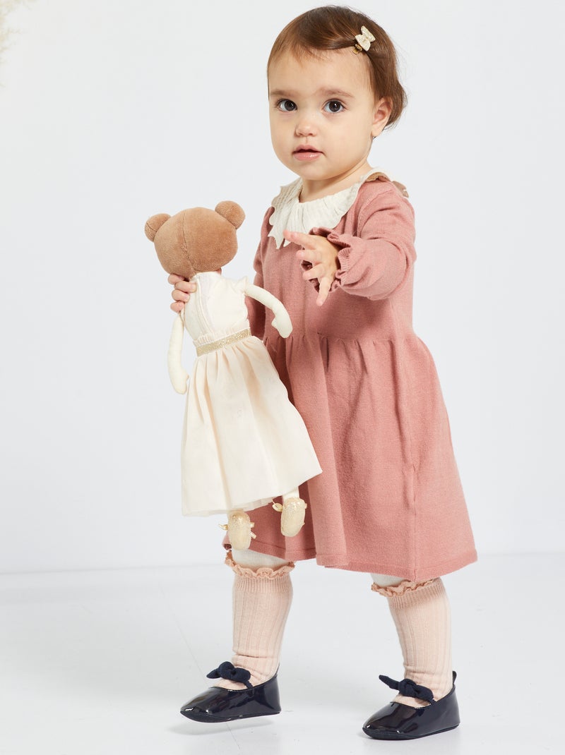 Ensemble 2 pièces - Robe + collants Rose - Kiabi
