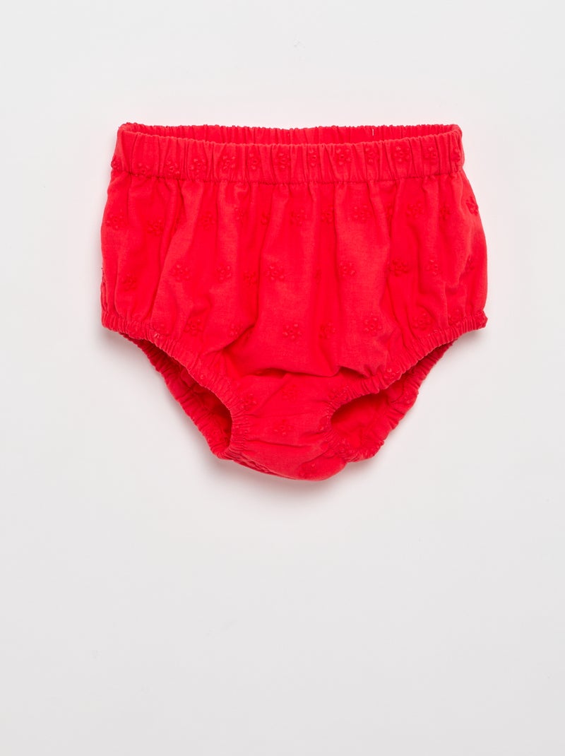 Ensemble 2 pièces - robe sans manches + culotte Rouge - Kiabi