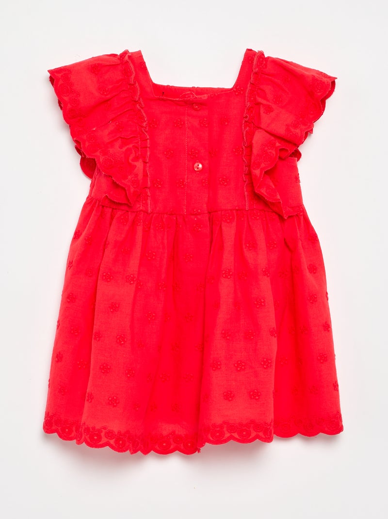 Ensemble 2 pièces - robe sans manches + culotte Rouge - Kiabi