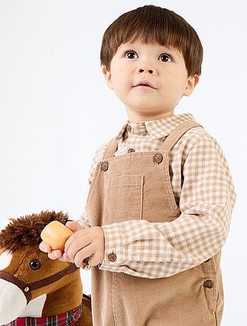 Ensemble 2 pièces - Salopette longue + Chemise à manches longues