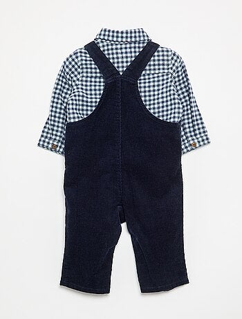 Ensemble 2 pièces - Salopette longue + Chemise à manches longues