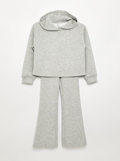 Ensemble 2 pièces - Sweat à capuche + legging flare - Kiabi