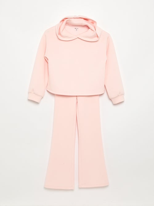 Ensemble 2 pièces - Sweat à capuche + legging flare - Kiabi