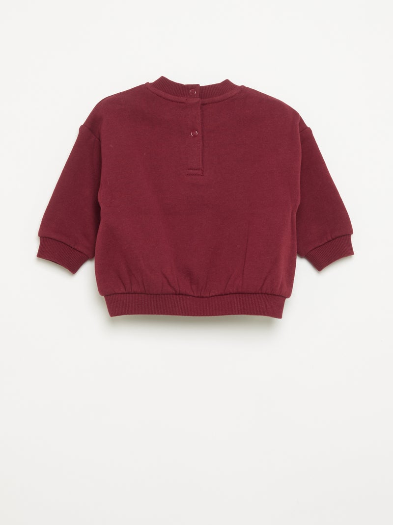 Ensemble 2 pièces - Sweat + pantalon Bordeaux - Kiabi