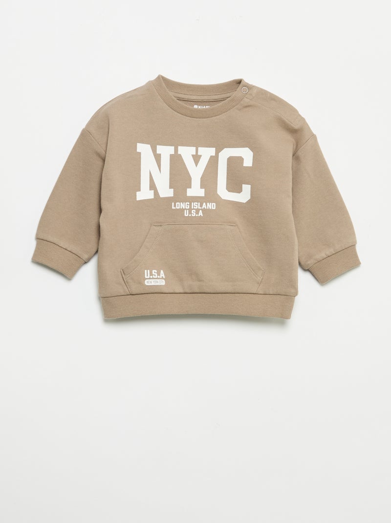 Ensemble 2 pièces - sweat + pantalon de jogging Beige - Kiabi