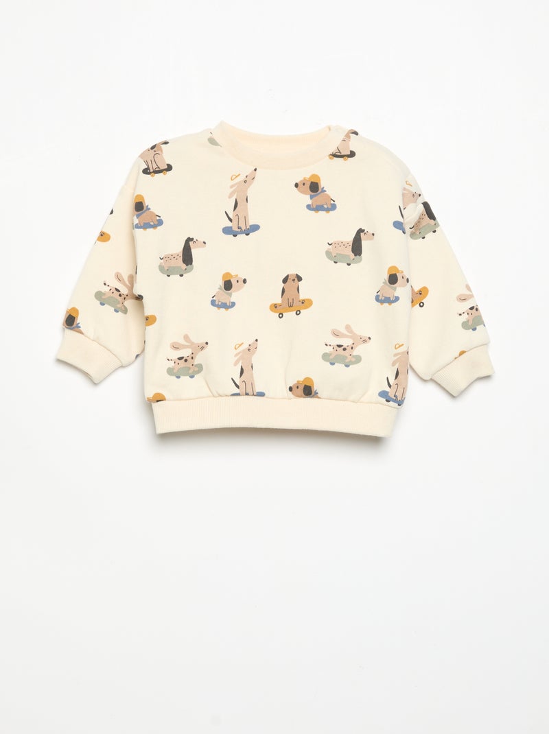 Ensemble 2 pièces - Sweat + pantalon de jogging Blanc - Kiabi