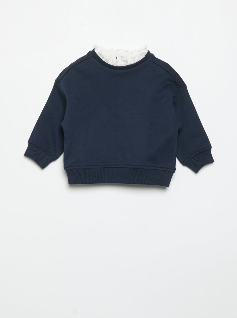 Ensemble 2 pièces - Sweat + pantalon large Bleu - Kiabi