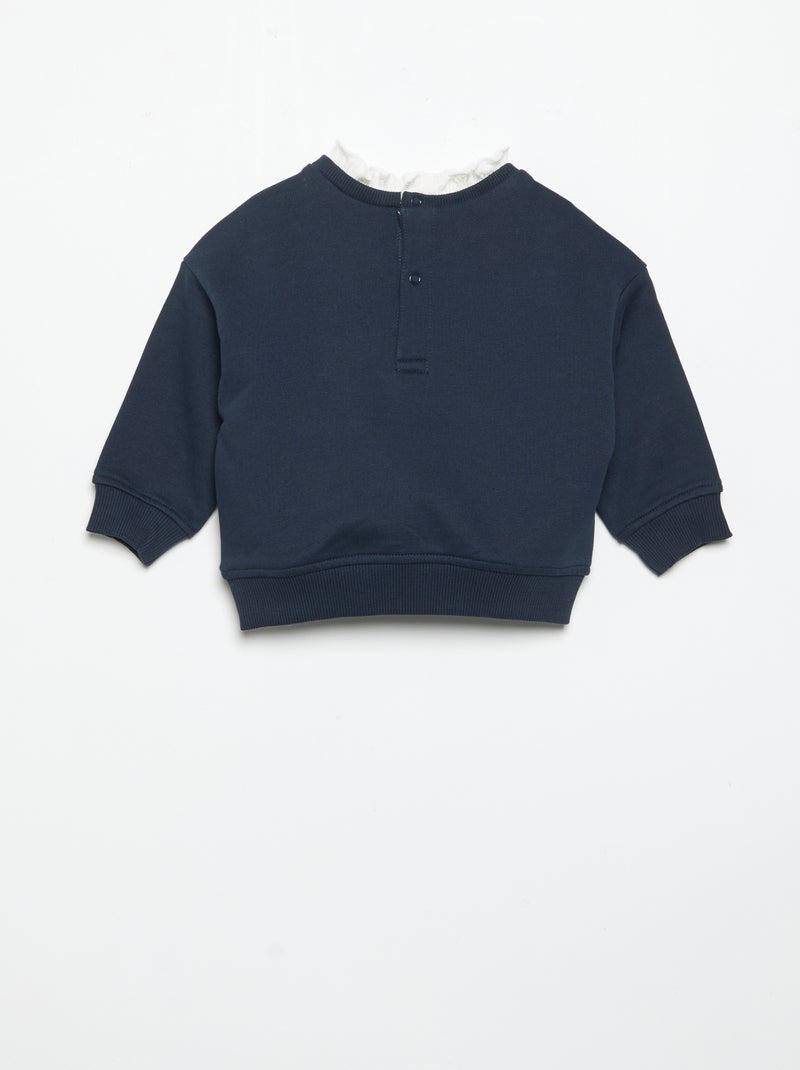 Ensemble 2 pièces - Sweat + pantalon large Bleu - Kiabi