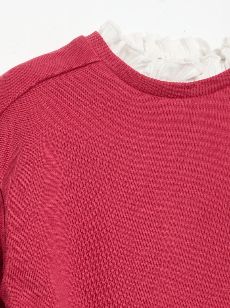 Ensemble 2 pièces - Sweat + pantalon large Rose - Kiabi
