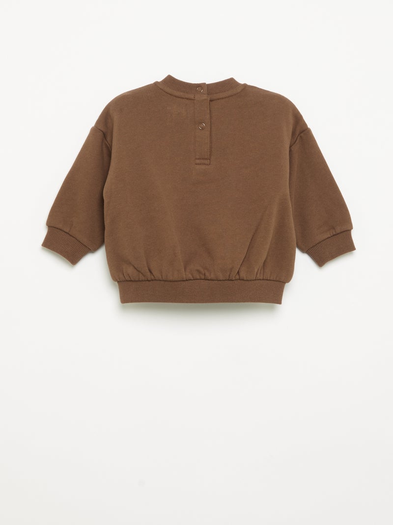 Ensemble 2 pièces - Sweat + pantalon Marron - Kiabi