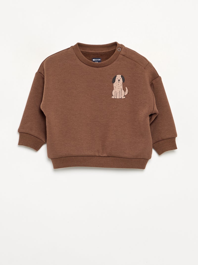 Ensemble 2 pièces - Sweat + pantalon Marron - Kiabi