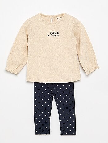 Ensemble 2 pièces - T-shirt à manches longues + legging
