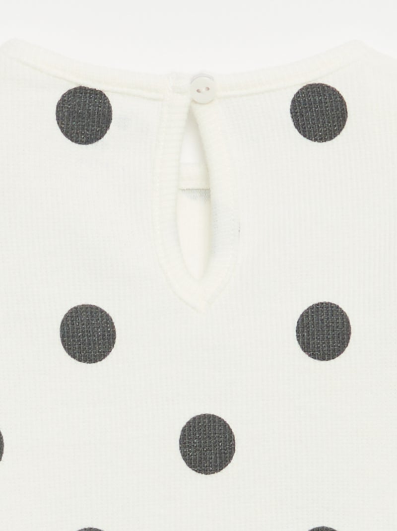 Ensemble 2 pièces - T-shirt à manches longues + legging Blanc - Kiabi