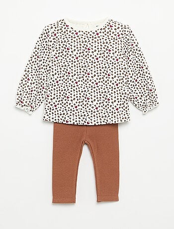 Ensemble 2 pièces - T-shirt à manches longues + legging