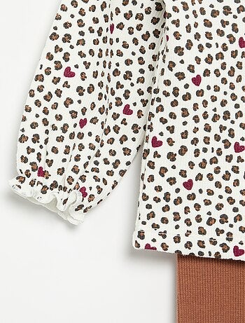Ensemble 2 pièces - T-shirt à manches longues + legging