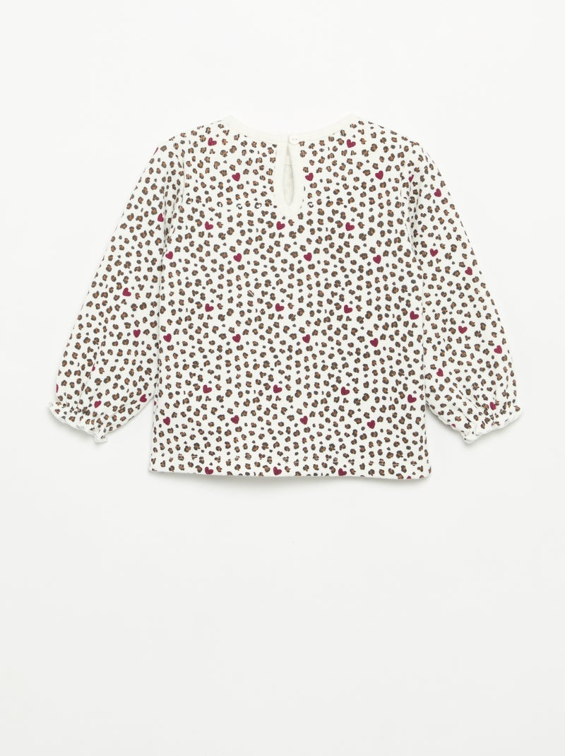 Ensemble 2 pièces - T-shirt à manches longues + legging Blanc - Kiabi