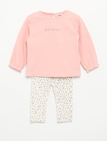 Ensemble 2 pièces - T-shirt à manches longues + legging
