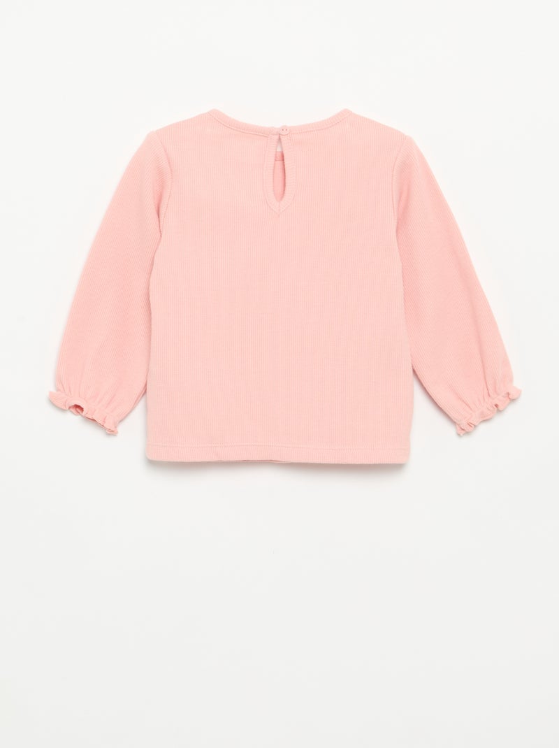 Ensemble 2 pièces - T-shirt à manches longues + legging Rose - Kiabi
