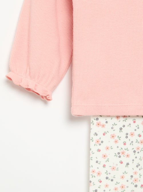 Ensemble 2 pièces - T-shirt à manches longues + legging - Kiabi