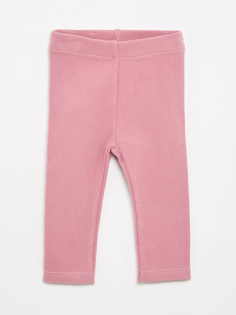Ensemble 2 pièces - T-shirt à manches longues + legging Rose - Kiabi