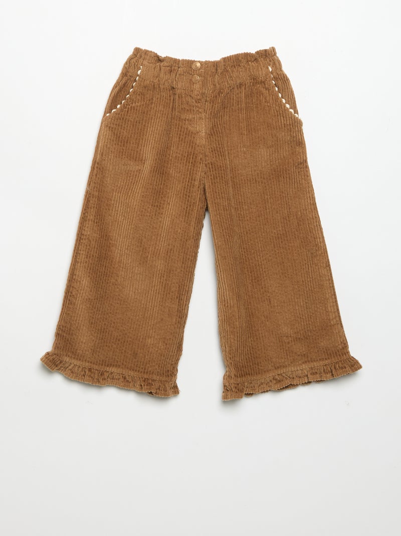 Ensemble 2 pièces - T-shirt + pantalon en velours Blanc - Kiabi