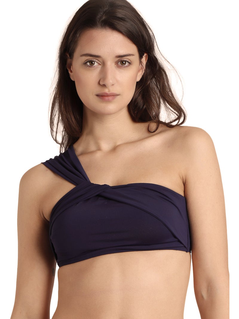 Ensemble 2 pièces bikini asymétrique préformé Cruise Bleu - Kiabi