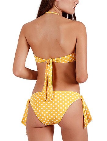 Ensemble 2 pièces bikini bandeau push-up Life Dots