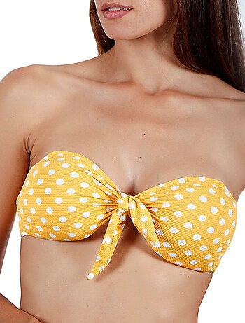 Ensemble 2 pièces bikini bandeau push-up Life Dots