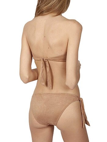 Ensemble 2 pièces bikini bandeau push-up Sand Desert