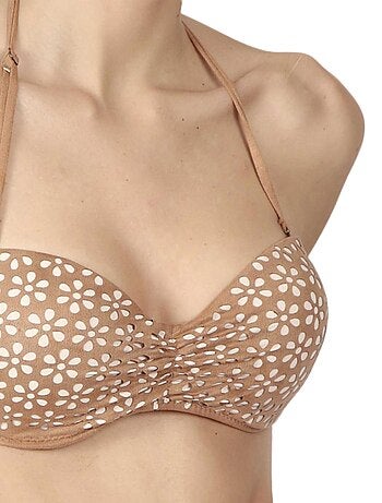 Ensemble 2 pièces bikini bandeau push-up Sand Desert