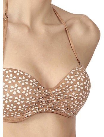 Ensemble 2 pièces bikini bandeau push-up sand desert