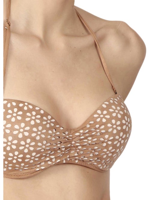 Ensemble 2 pièces bikini bandeau push-up sand desert - Kiabi